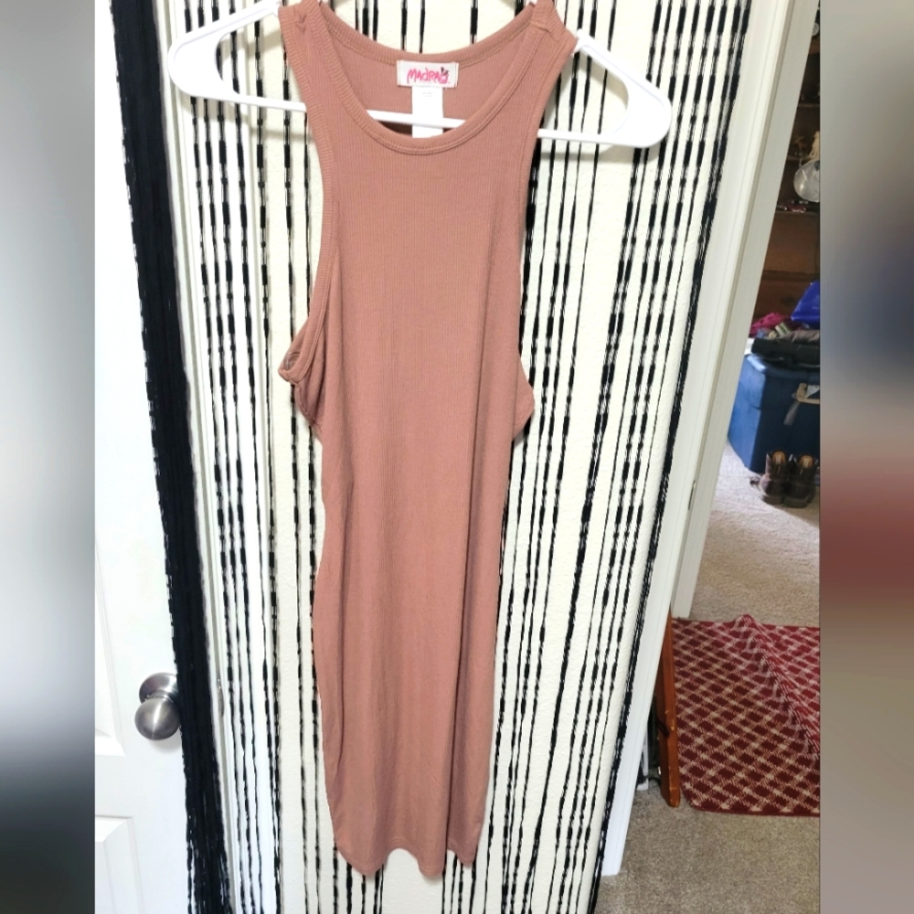 Madrag brand women's size medium ribbed tank style dress. Bodycon